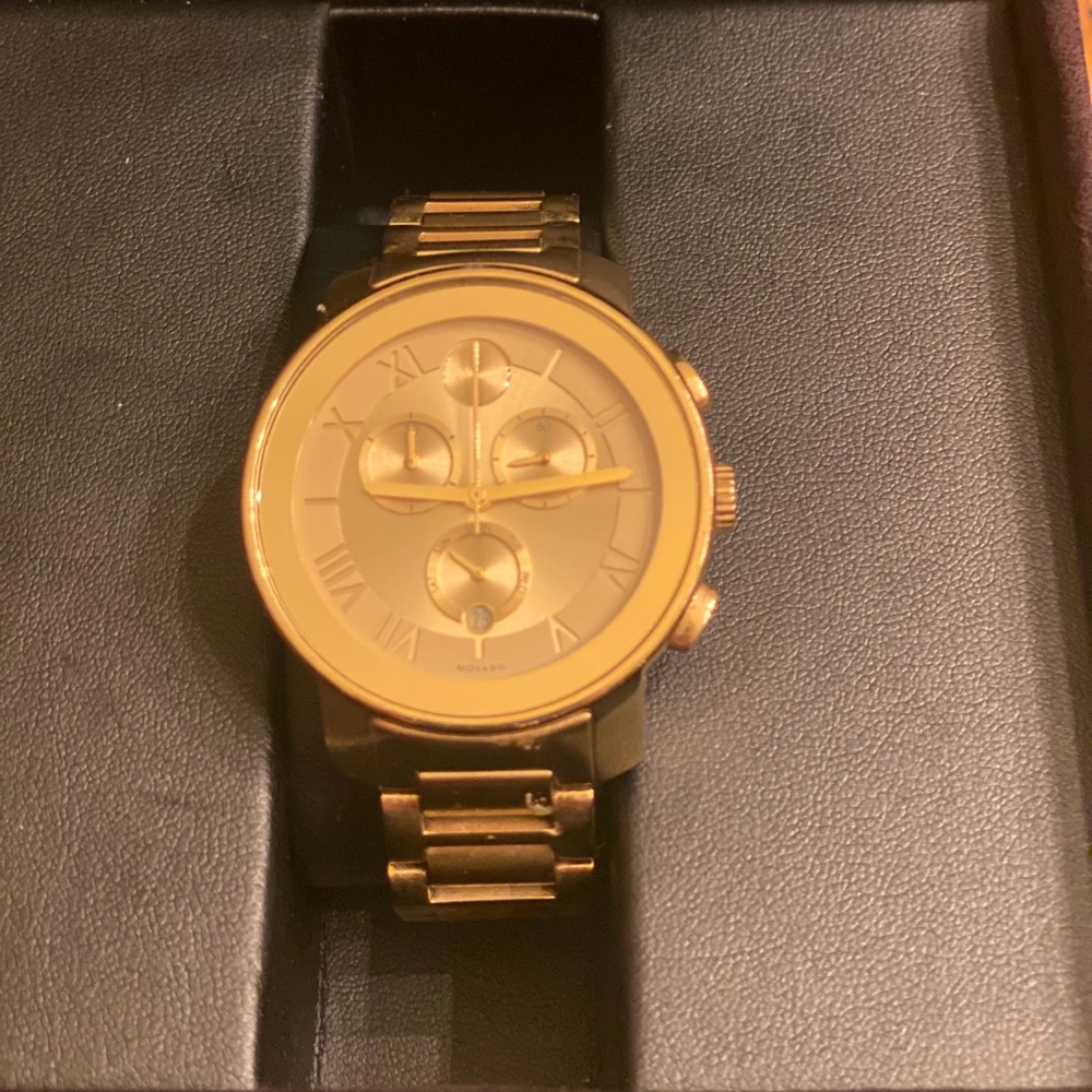 Movado Swiss Chronograph Bold Gold